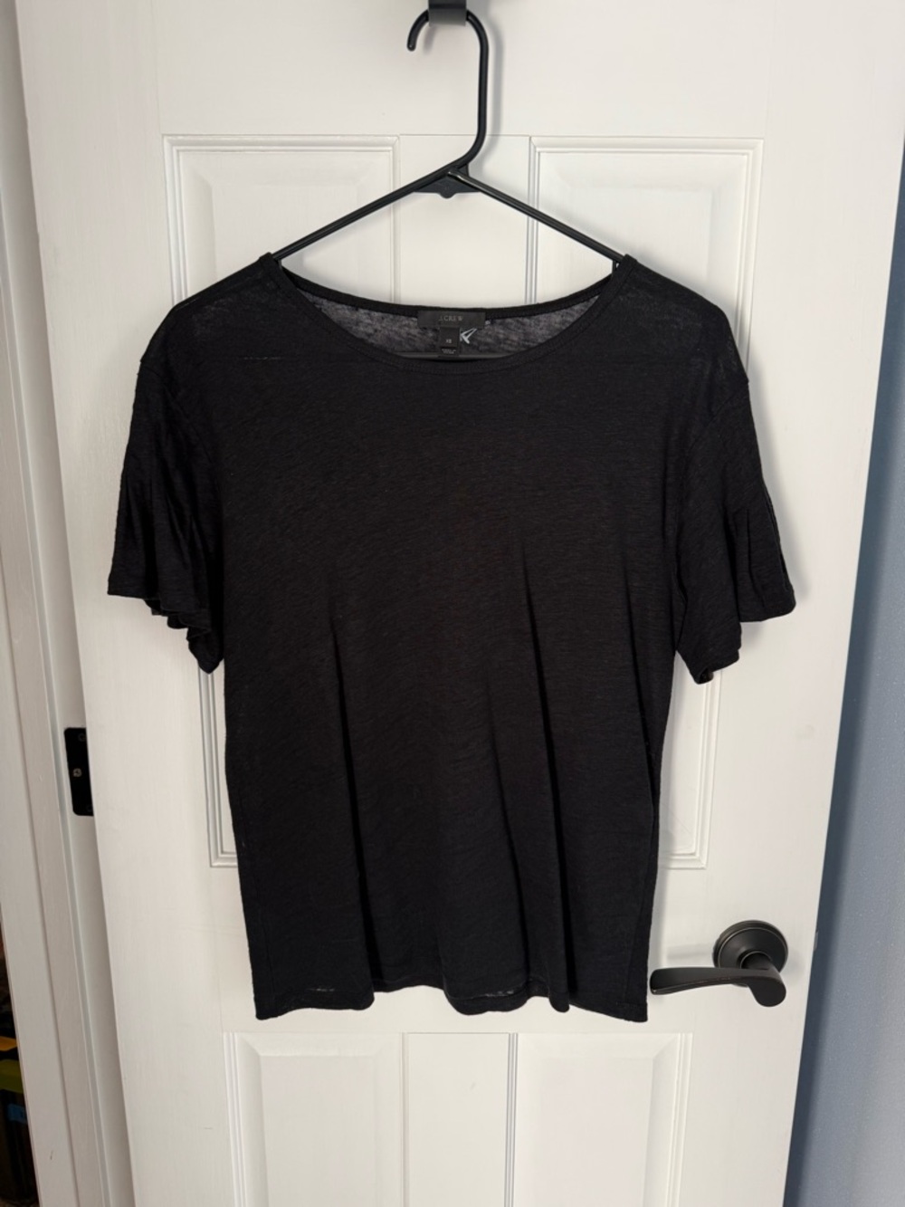 J. Crew Black Crewneck Short Sleeve Top